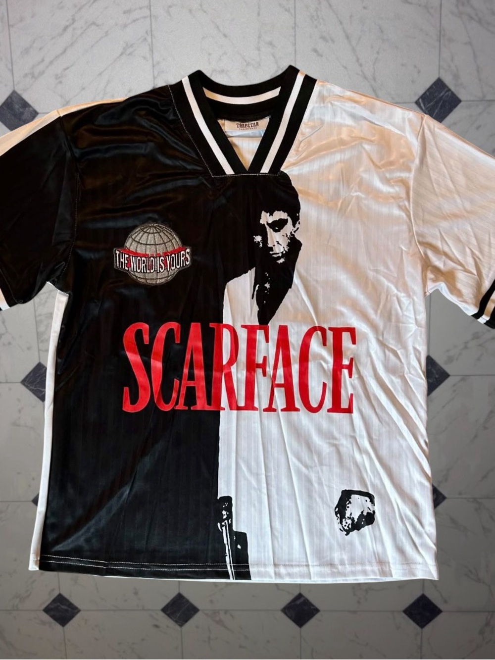 Trapstar Scarface Montana Split Jersey Black White NWT Size M